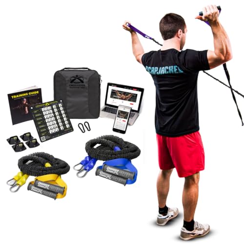 Crossover Symmetry Shoulder System Includes Two Sets of Resistance Bands Attachments Training Guide Exercise Chart Online Workouts for Home Fitness Rehab Rotator Cuff Exercises - style: Elite Wall Mounts