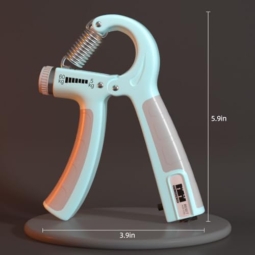 Adjustable Hand Grip Strengthener with Mechanical Counter, 11-132 Lbs (5-60kg) for Forearm & Hand Training – 1 Pack - color: Black Mechanical Counter