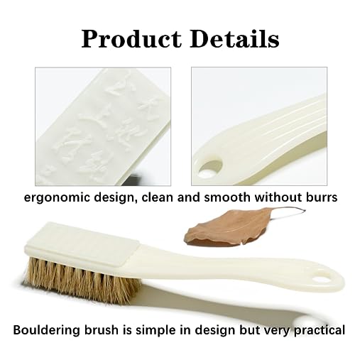 4 PCS Climbing Brush Sturdy Bouldering Brush Climbing Holds Climbing and Bouldering Brush Boar's Hair Bristles Sturdy Handle Bouldering Chalk Brush for Indoor Rock Climbing Outdoor Mountain Climbing