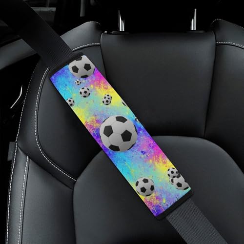 2 Pack Universal Fit Car Seat Belt Pad for Adult Use, All Vehicles, Blue Soccer Seat Belt Covers Cushion, Anti-Slip Pad - color: Pattern 962