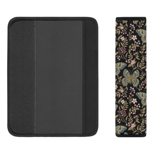 2 Pack Mystical Moth Floral Whimsical Moth Flowers Seat Belt Shoulder Pad Universal Fit Harness Pads Strap for Kids, Car Seats Pushchair Strollers High Chair Pushchair, Shock Absorption - color: Pattern 87