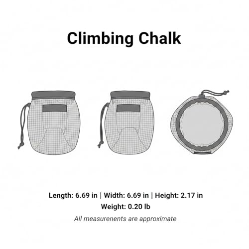 Climbing Chalk Bag with Drawstring Closure - Lightweight Waist Pouch for Rock Climbing, Bouldering & Gym Training (1 Pack) - color: Brown