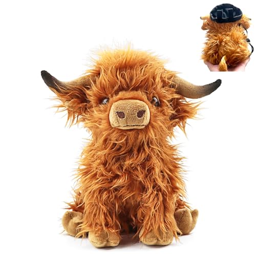 Funny Highland Cow Rock Climbing Chalk Bag, Soft Fluffy Cow Climbing Chalk Pouch with Drawstring Adjustable Belt, Fit Bouldering, Gymnastics Outdoor Activities for Climbers - color: beige