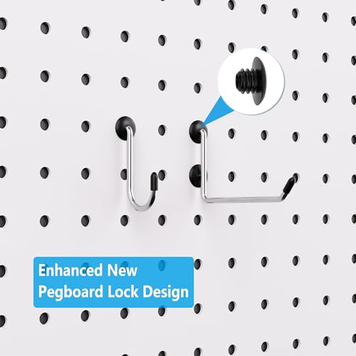 FRIMOONY Peg Board Organizer Accessories, Pegboard Hook Locks, Bins, for Organizing Pliers, Wrenches, Screwdrivers, 202-Piece - size: 202PCS