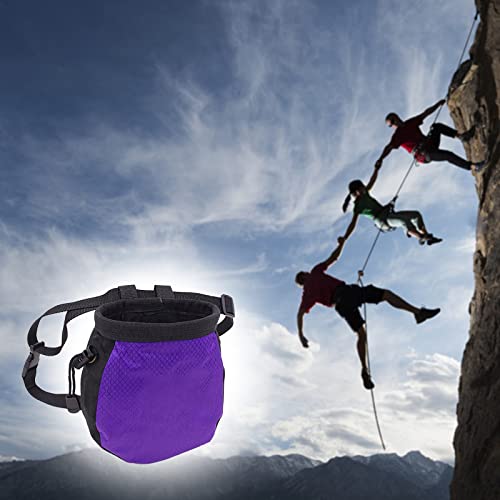 Climbing Chalk Bags,No Leak Rock Climbing Strawstring Bag - color: Purple