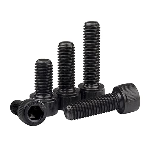 70PCS Hex Socket Head Cap Screws Bolts, M6 x 10/12/16/20/30mm, Allen Head Internal Hex Drive Machine Screws Set with Hex Wrenches, Grade 12.9 Alloy Steel, Black Oxide, Fully Threaded: 1.0mm