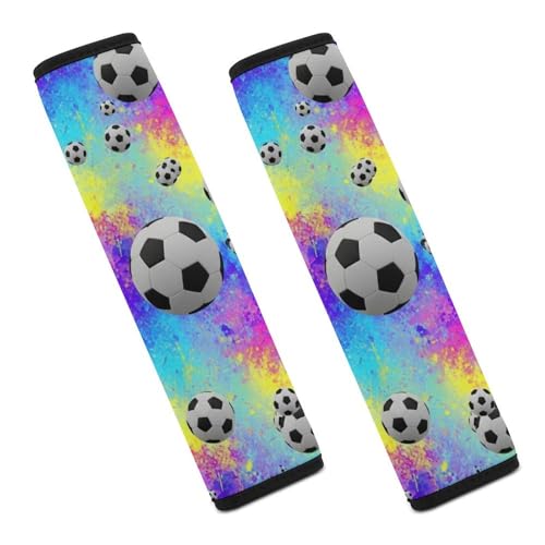 2 Pack Universal Fit Car Seat Belt Pad for Adult Use, All Vehicles, Blue Soccer Seat Belt Covers Cushion, Anti-Slip Pad - color: Pattern 962