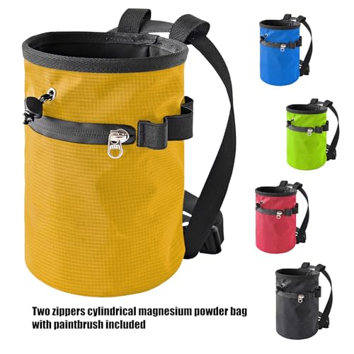 Rock Climbing Chalk Bag Waterproofs Chalk Bag Bouldering Bucket for Rock Climbing Weight Lifting Magnesia Powder - color: A