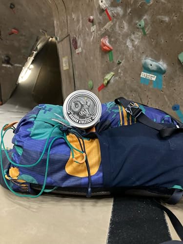 Bighorn Athletics Climbing Finger Tape with Retro Design Female Climber Tin Canister, 0.5-Inch x 45-feet, 8-Rolls, White - color: White