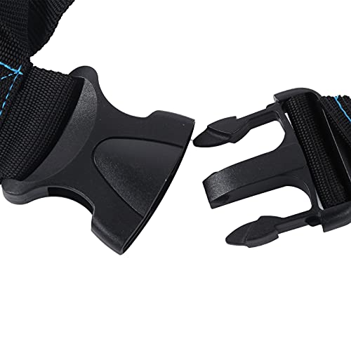 Weight Bearing Shoulder Strap, Nylon Resistances Strength Training Shoulder Bands Pulling Sled Harness Vest Bands with Pulling Strap for Football Workout - color: Black Blue