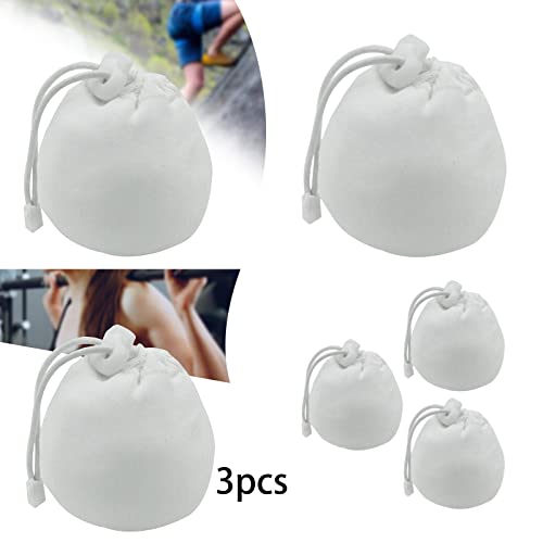 Chalk Bag Drawstring Pouch with Buckle, 4-Pack, Cloth Material for Weightlifting Climbing – 9x14cm (3.5x5.5in) Chalk Bag Pouch for Gym Sports Deadlifting