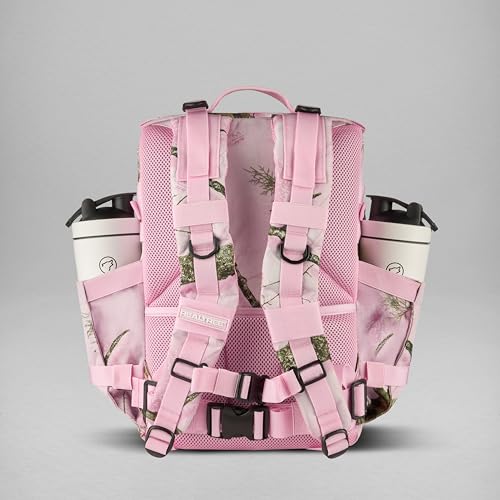 WOLFpak 35L Athletic Gym Backpack - Durable 1000D Waterproof Oxford Material with MOLLE Webbing, Laptop Pocket - color: Realtree Apx Flushing Pink
