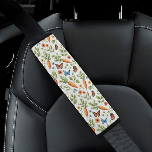 2 Pack Cute Rabbit Bunny Car Seat Belt Pad Soft Padded Seat Belt Cushion for Child, Stroller Pushchair High Chair, Shock Absorption - color: Pattern 1066