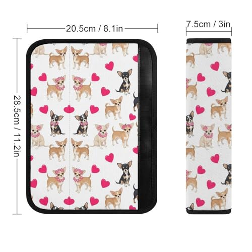 2PCS Breathable Car Seat Belt Pad for Elderly Support, Stroller Pushchair High Chair, Pet Puppy Chihuahua Dog Seat Belt Cushion, Anti-Slip Pad - color: Pattern 319