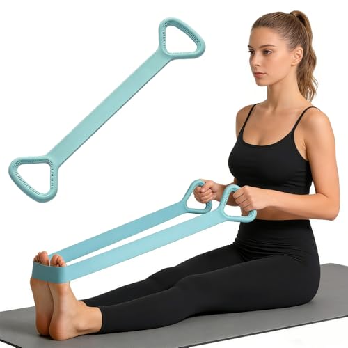 2026 New Figure 8 Resistance Band with Handles, Elastic Bands for Working Out,Arm,Back,Shoulder Training Elastic Ropes,Exercise Equipment for Yoga, Pilates,Physical Therapy Stretching - color: Blue