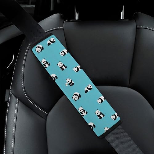 2 Pack Cute Panda Seat Belt Shoulder Pad Universal Fit Harness Pads Strap for Kids, Car Seats Pushchair Strollers High Chair Pushchair, Shock Absorption - color: Pattern 168