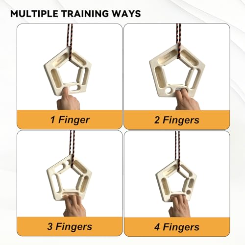 Portable Hangboard Rock Climbing, 2 Pack Lightweight Wooden Climbing Fingerboard for Bouldering, Finger Strength, Arm Workout and Pull-up Training