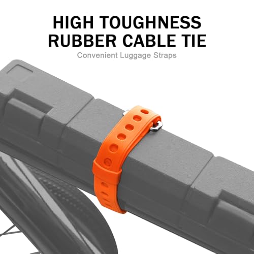 Utility Straps Pro (2-Pack) - Heavy-Duty 40lb Secure Straps for Bikes, Skis, Moto Gear, Tools & More - Freeze-Proof, Safety Orange (27.5in(70CM)) - color: 27.5in(70CM)