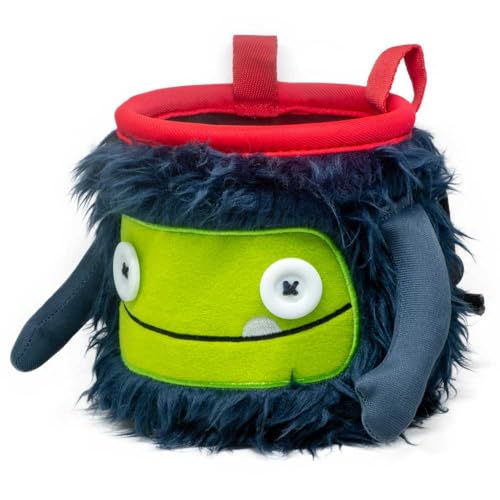 8BPLUS Chalk Bag for Rock Climbing and Bouldering, Chalk Pouch incl Belt & Biner – Cute Funny Character Design, Wide Opening, Gear with Personality, Gift for Climbers - style: OLI