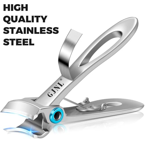Slanted Curved Toenail Clippers for Seniors Toenails | Heavy Duty Nail Clippers for Men Thick Nails with Wide Jaw Opening, Sliver - color: Sliver Slanted Head