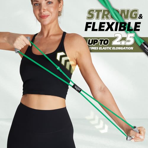 Figure 8 Resistance Bands with Handles, Arm Resistance Bands | Home Workout, Physical Therapy, Strength Training, Travel Portable, Arm workouts - color: Red-30lbs