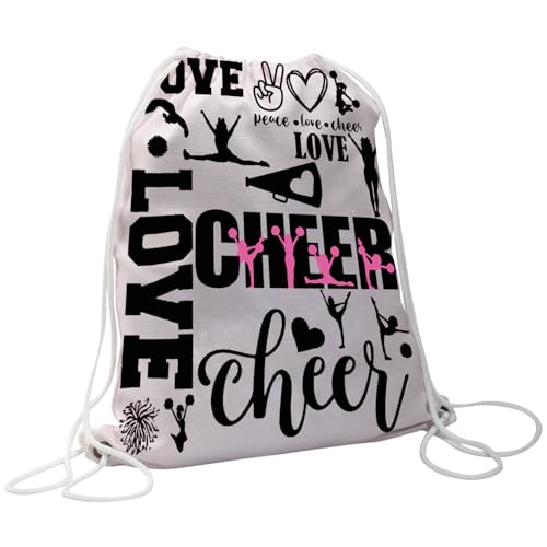 JYTAPP Cheer Bag Cheerleading Drawstring Bag Gifts for Cheerleading Lovers Cheerleader Gift Bag Cheer Stuff Cheer Team Gifts