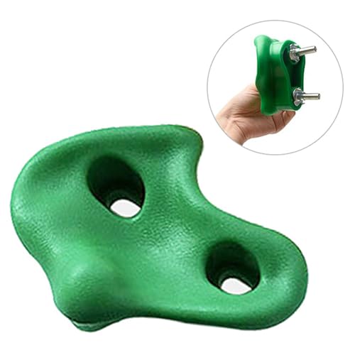 10PCS Rock Climbing Holds, PE Ergonomic Design with Rock Texture for Indoor Outdoor Climbing Wall, Includes Screws and Wrench Tools - color: Green