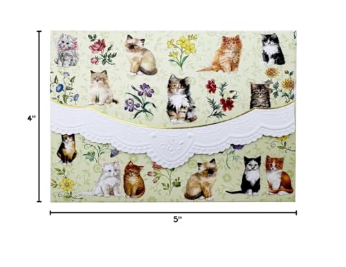 Poster Foundry Cat Stationery Set By Carol Wilson Cute Stationary Kitten Themed Gifts Notecards with Envelope Penpal Supplies Letter Note Cards NCP2371 - color: Nature - Kitttens, style: 1 Gift Box Set / 10 Cards Total