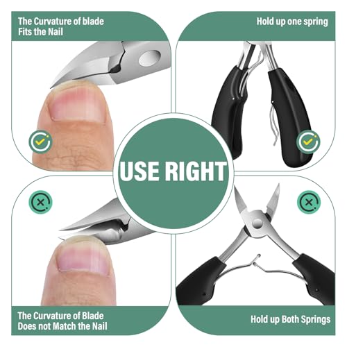 Upgrade Large Toenail Clippers for Thick Nails for Seniors Non-Slip Long Handle, Slanted Eagle Beak Angled Nail Clippers, Wide-Mouth Splash-Proof Curved Precision Ingrown Nail Cutter for Men Women - style: Modern