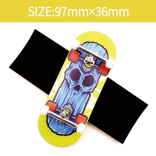 36mm Pro Fingerboard with Wooden Finger Skateboard Deck Upgraded Finger Board Trucks Street Shape Bearing Wheels (Skate) - color: Skate