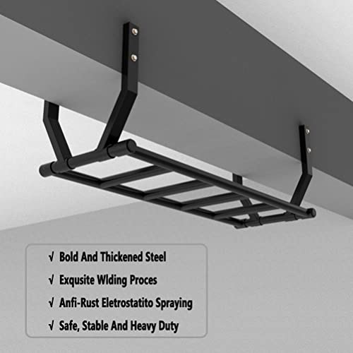 Wall Mounted Pull Up Bars,Home Gym Garage Heavy Duty Fitness Pole Climbing Frame,for beam installation of 20-30 cm,Max load 661lbs