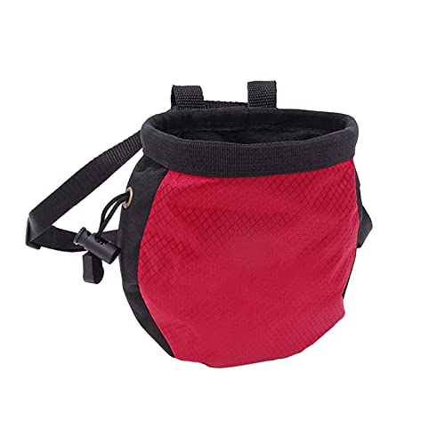 Climbing Chalk Bags,No Leak Rock Climbing Strawstring Bag - color: Red