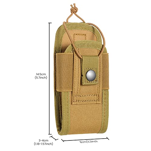 FRTKK Tactical Radio Holder Radio Holster Molle Radio Pouch Universal Radio Case Military Heavy Duty Radio Bag for Police Firefighter Two Ways Walkie Talkies Vest (ACU-small) - color: ACU-small