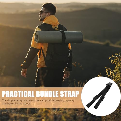2pcs Adjustable Nylon Securing Bundle Straps with Quick Release Buckles, Sturdy Cargo and Tent Fixed Rope Webbing for Outdoor, Backpack, and Yoga Mat Fastening