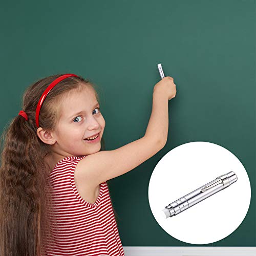 Boao 8 Pcs Aluminum Alloy Chalk Holder with Storage Bag, Teacher's Clip Unbroken Chalk Holder Keeper for Teachers, Children's Painting and Writing