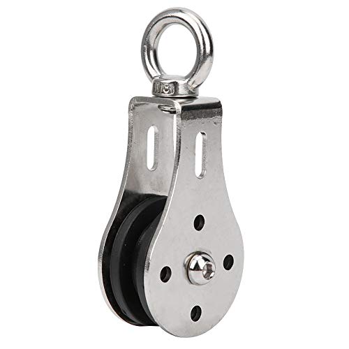 Exercise Bearing Pulley | Silent Traction Wheel for Lifting/Climbing/Gym | Stainless Steel & Nylon Construction | 237g Lightweight, 13x5.5x4cm