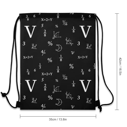 Beam Bag Large Capacity Drawstring Backpack for Volleyball Baseball Sports Workout Gear Travel Men Women, Unknown X Equation Bags - color: Picture (38)