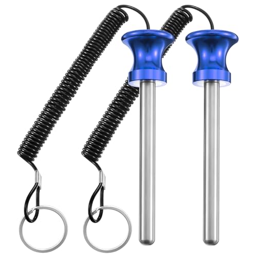 Lasnten Weight Stack Pin Magnetic Universal Gym Weight Pin 0.4 inch Drop Set with Pull Rope for Plate Apertures Above 10.5 mm Heavy Duty - color: Blue