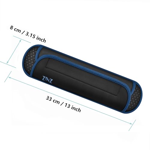 ZINZ Ultra Thick & Breathable Universal Shoulder Pad Cushion for Bag - Long & Comfort - color: Black&blue
