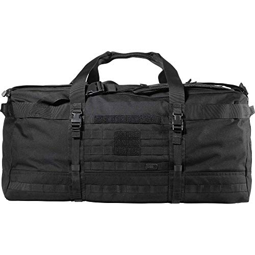 5.11 Tactical Rush LBD Xray Large Duffle Bag Deploy Backpack, Black | Style 56295ABR, Black, 106L Extra Large Duffle, Molle, Waterproof, Heavy Duty Deployment Bag, 1050D Nylon, EDC, Carry