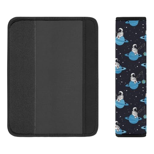 Universal Soft and Comfortable Funny Astronaut Seat Belt Shoulder Pad for Girls and Boys, Most Cars, 2 Pack Seat Belt Covers Cushion Shock Absorption - color: Pattern 378