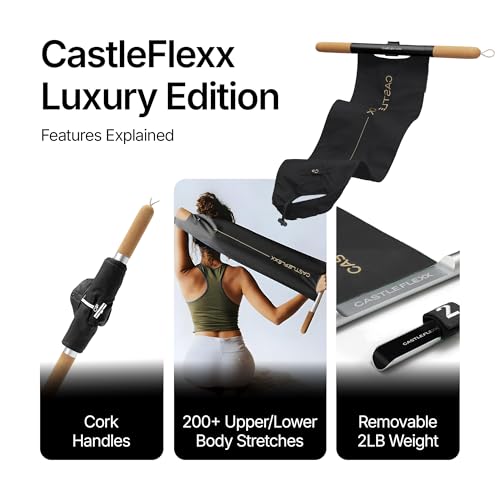 CastleFlexx Mobility and Full Body Strengthening Device - color: Black, size: Large 5'9 - 6'2