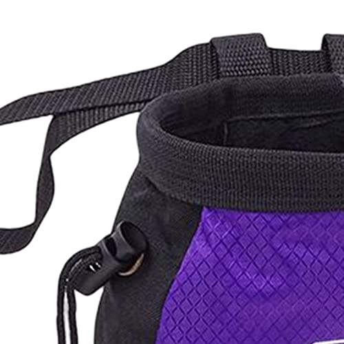 SM SunniMix Rock Climbing Chalk Pouch with Waist Belt Oxford Cloth Chalk Bag Bouldering Back Pocket Storage Equipment Suitable for, Purple