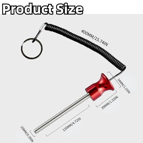 Gym Pin, Universal Aluminum Alloy Weight Stack Pin with Pull Rope for Fitness Equipment Pin Training - color: Red 10*125mm