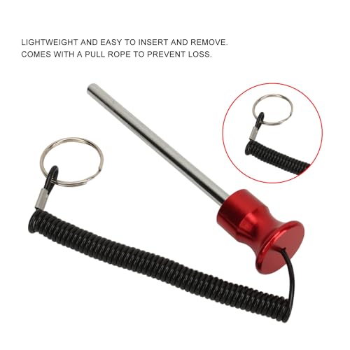 Weight Machine Pin Magnetic, Weight Stack Selector Pin with Pull Rope 8x125mm, for Commercial Gym or Home Health Grade Steel Heavy Duty Gym Accessories (2) - size: 2