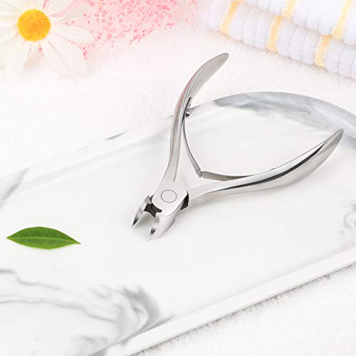 FERYES Toenail Clippers for Ingrown,Thick Toenails, 4R13 Stainless Steel Large Handle Fingernail Clipper,Nail Clipper - Silver - color: Silver