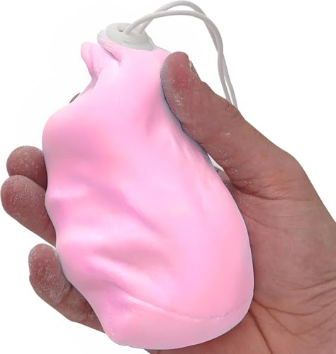 No Mess Climbing Chalk Ball for Lifting, Climbing, Gymnastics & Crossfit – Refillable Chalk Ball with Pure Magnesium Carbonate for Dry Hands & Better Grip – 2.3 oz - color: Pink