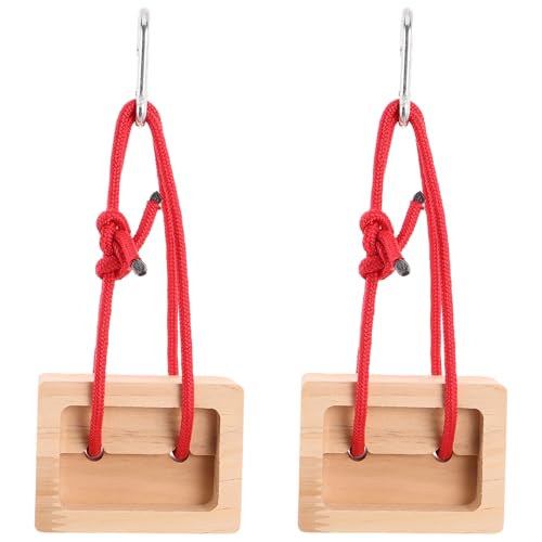 2Pcs Rock Climbing Hangboard - Wooden Hand Grip Strengthener Forearm Exerciser for Climbers Athletes - Rock Climbing Board for Hanging Practice Khaki - color: Khaki