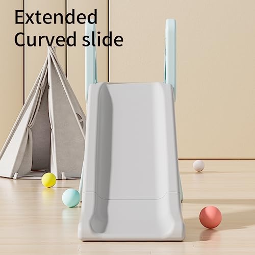 Toddler Slide Large Play Climber Slide PlaySet with Extra Long Slipping Slope Indoor Slide Kids Slide Toddler Playground Toddler Slide Outdoor Toys for Toddlers (Blue) - color: Blue