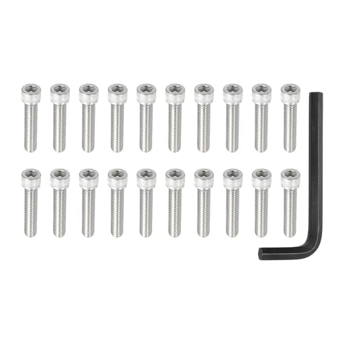 PATIKIL 1-1/2"-18 x 1-1/2" Socket Head Screws Cap Bolt, 10Pcs 304 Stainless Steel Hexagon Socket Screws with Hex Wrenches Full Thread for Road Bicycle Mountain Bike Auto, Silver/Black - color: Silver/Black, size: 1-1/2"-18 x 1-1/2"
